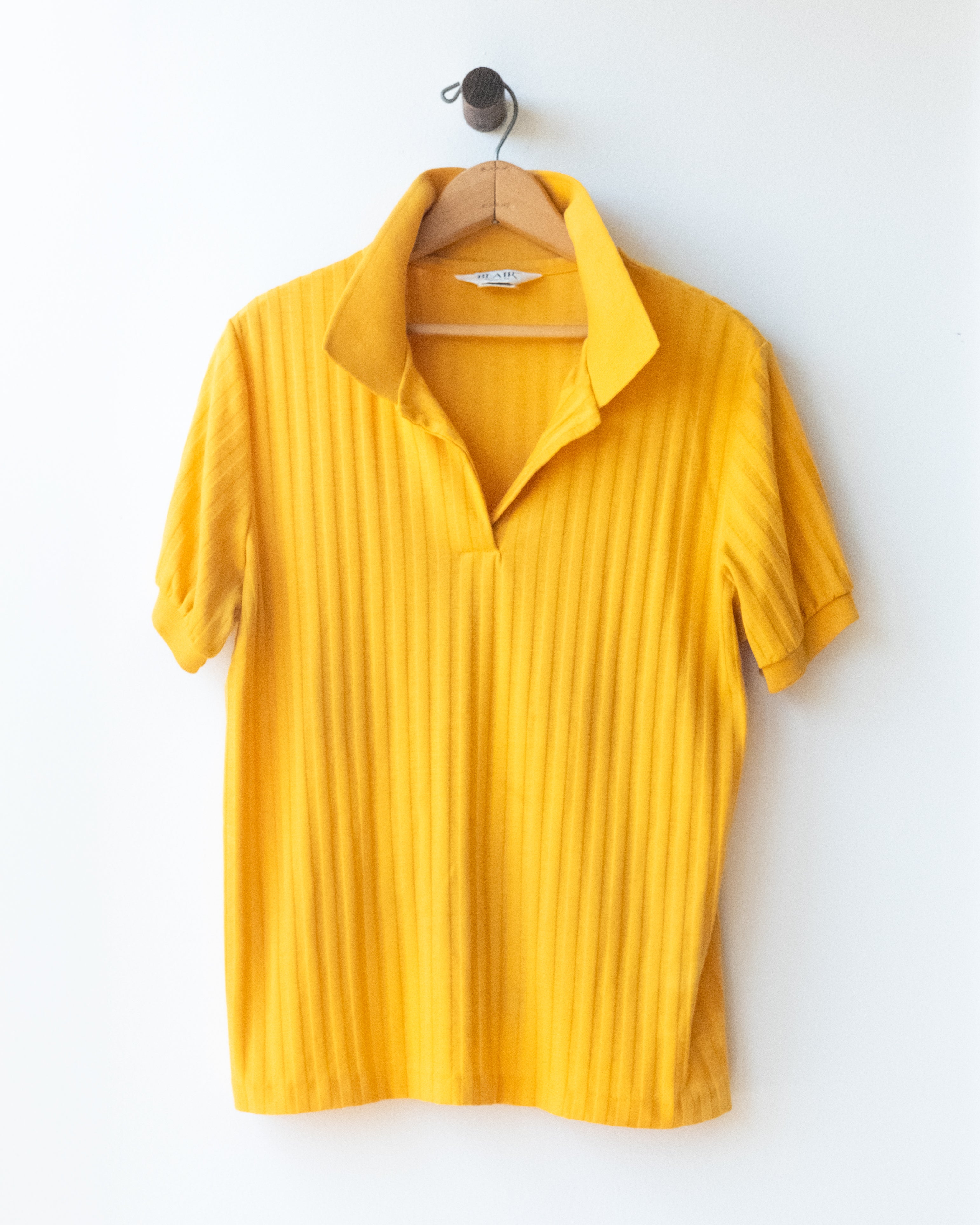 no.0015 80s ribbed polo