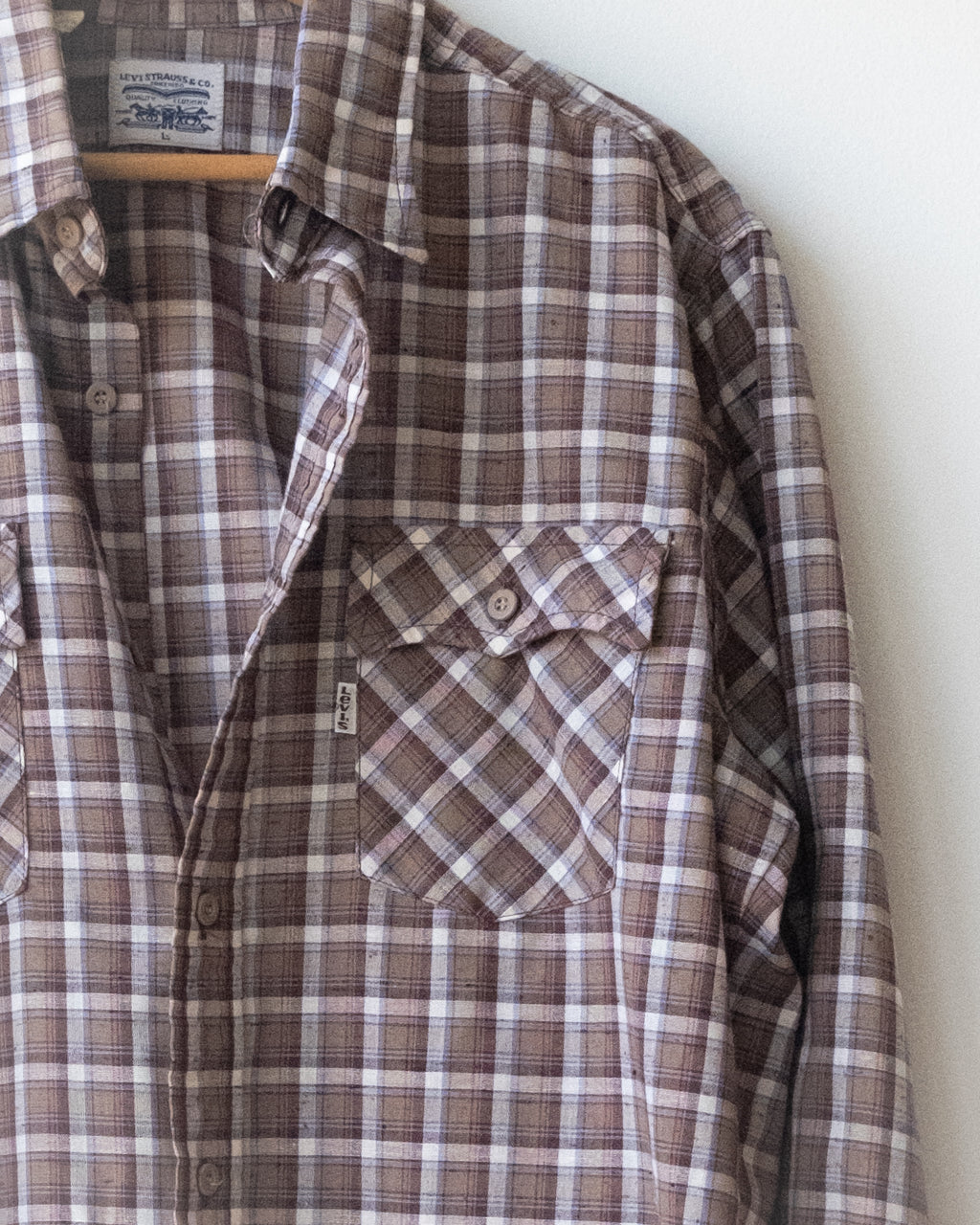 no.0019 levis plaid shirt