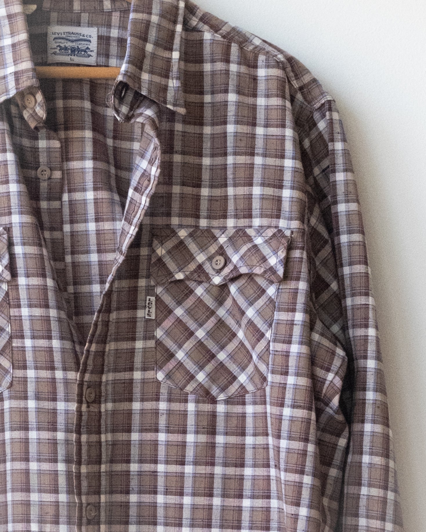 no.0019 levis plaid shirt